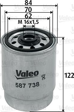Valeo 587738 - Топливный фильтр abcparts.ee