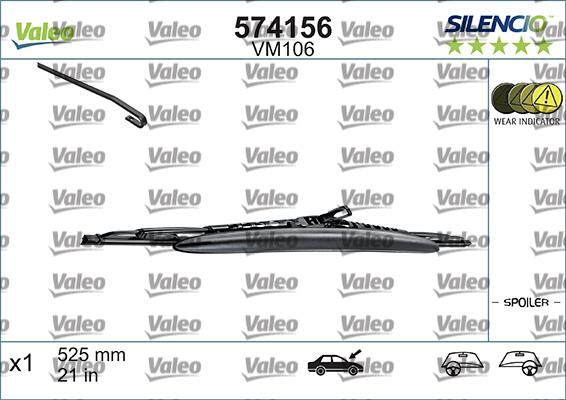 VALEO 574156 - Щетка стеклоочистителя abcparts.ee