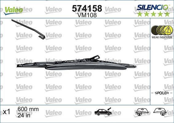 VALEO 574158 - Щетка стеклоочистителя abcparts.ee