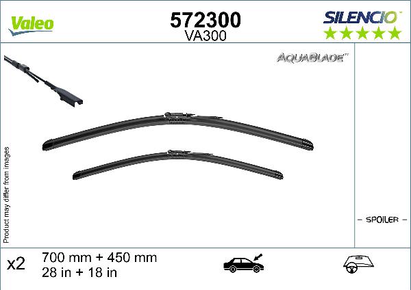 Valeo 572300 - Щетка стеклоочистителя abcparts.ee