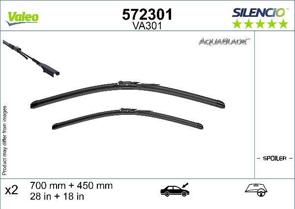 Valeo 572301 - Щетка стеклоочистителя abcparts.ee