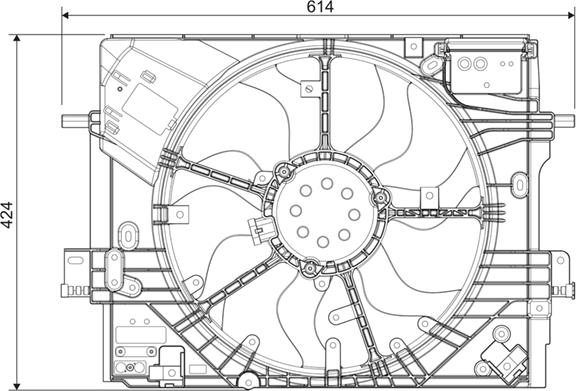 Valeo 696459 - Вентилятор, охлаждение двигателя abcparts.ee