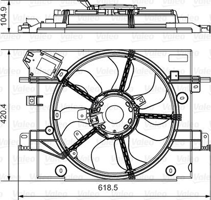 Valeo 696880 - Ventilaator,mootorijahutus abcparts.ee