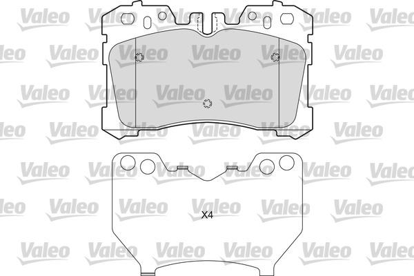 Valeo 601654 - Тормозные колодки, дисковые, комплект abcparts.ee