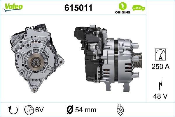 VALEO 615011 - Пусковой генератор abcparts.ee