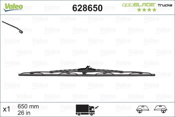 Valeo 628650 - Щетка стеклоочистителя abcparts.ee