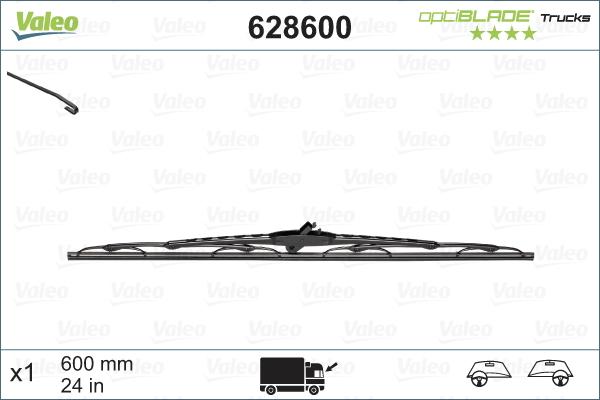 Valeo 628600 - Щетка стеклоочистителя abcparts.ee