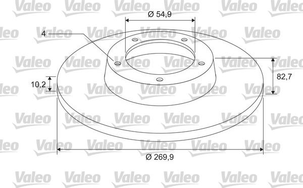 Valeo 675404 - Тормозной диск abcparts.ee