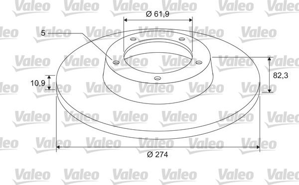 Valeo 675402 - Тормозной диск abcparts.ee