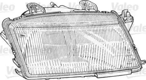Valeo 087344 - Рассеиватель основной фары, Оптика, стекло фары abcparts.ee