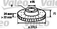 Valeo 186210 - Тормозной диск abcparts.ee