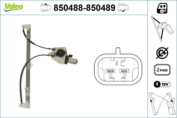 VALEO 850488 - Стеклоподъемник abcparts.ee