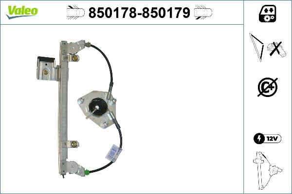 Valeo 850178 - Стеклоподъемник abcparts.ee