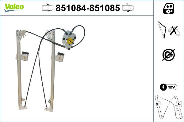 VALEO 851084 - Стеклоподъемник abcparts.ee