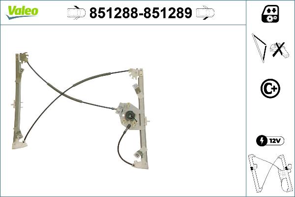 VALEO 851288 - Стеклоподъемник abcparts.ee