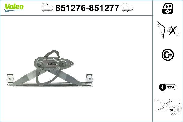 Valeo 851276 - Стеклоподъемник abcparts.ee