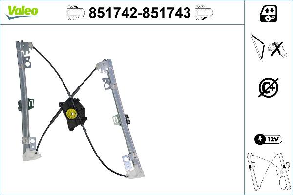 VALEO 851742 - Стеклоподъемник abcparts.ee