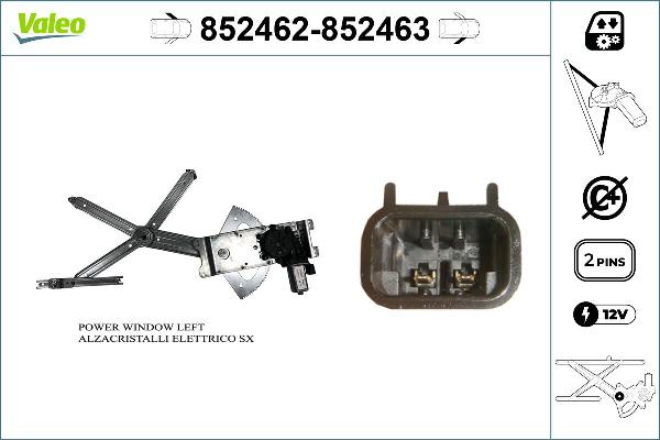 VALEO 852462 - Стеклоподъемник abcparts.ee