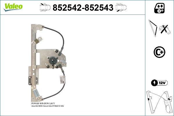 VALEO 852542 - Стеклоподъемник abcparts.ee