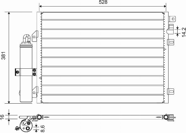 VALEO 814051 - Конденсатор кондиционера abcparts.ee