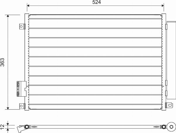 VALEO 814155 - Конденсатор кондиционера abcparts.ee
