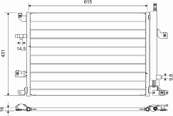 VALEO 814319 - Конденсатор кондиционера abcparts.ee