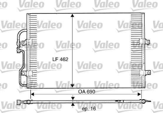 VALEO 816852 - Конденсатор кондиционера abcparts.ee