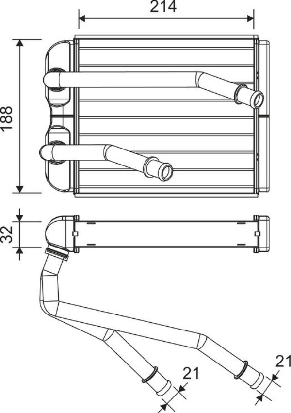 VALEO 811598 - Теплообменник, отопление салона abcparts.ee
