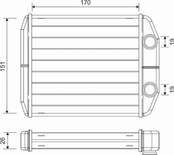VALEO 811582 - Теплообменник, отопление салона abcparts.ee