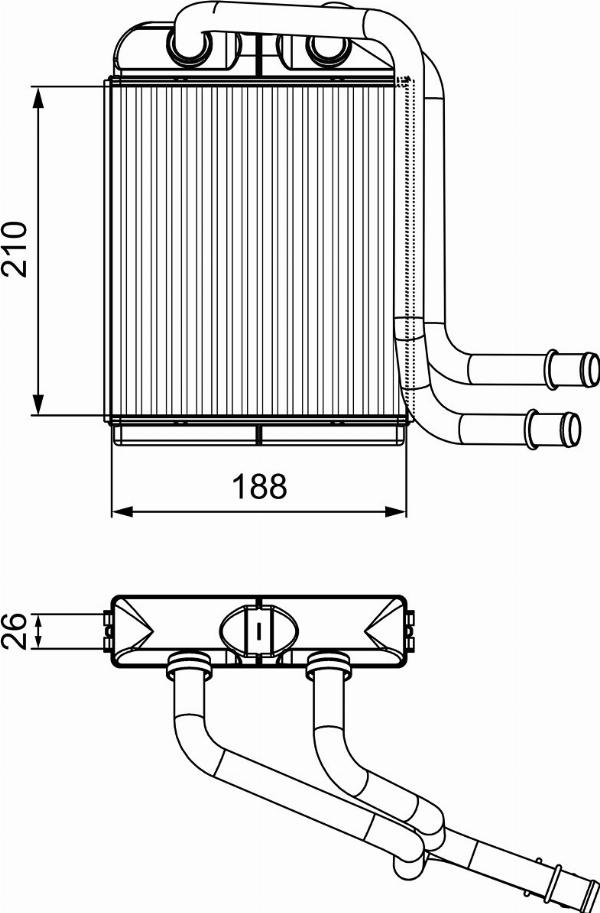VALEO 811524 - Теплообменник, отопление салона abcparts.ee