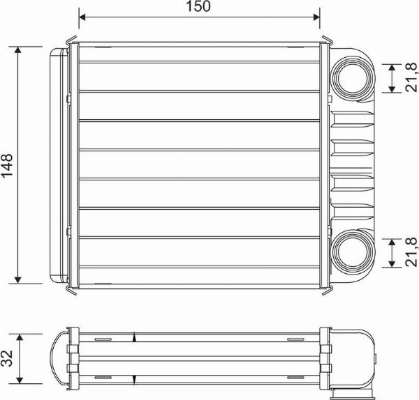 Valeo 811650 - Теплообменник, отопление салона abcparts.ee
