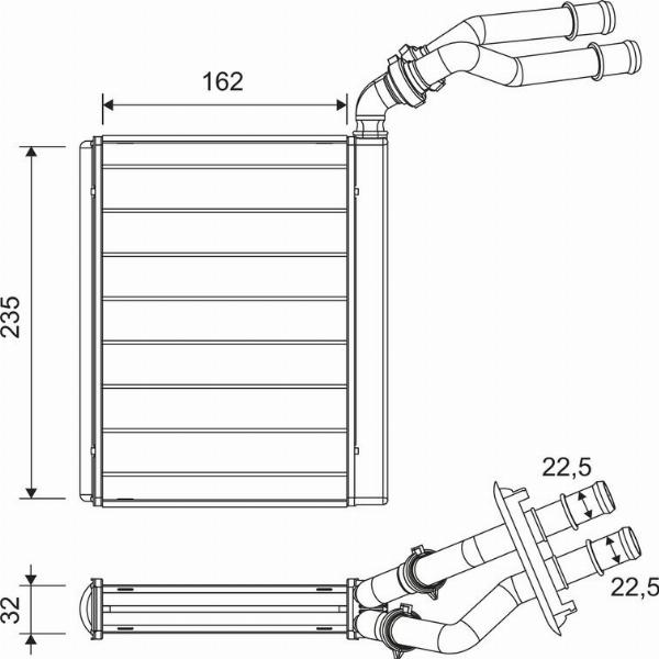 VALEO 811658 - Теплообменник, отопление салона abcparts.ee