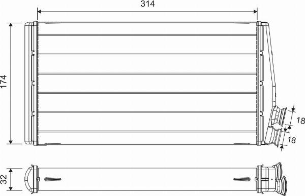 Valeo 811632 - Теплообменник, отопление салона abcparts.ee