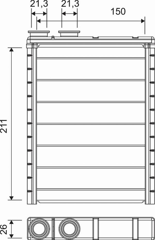 Valeo 811671 - Теплообменник, отопление салона abcparts.ee