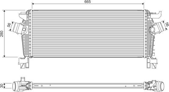 VALEO 818396 - Интеркулер, теплообменник турбины abcparts.ee