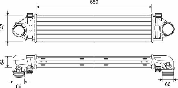 VALEO 818296 - Интеркулер, теплообменник турбины abcparts.ee