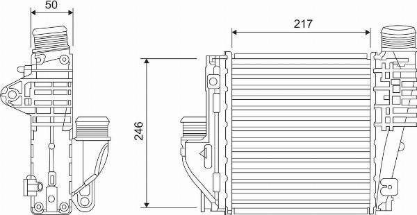VALEO 818290 - Интеркулер, теплообменник турбины abcparts.ee