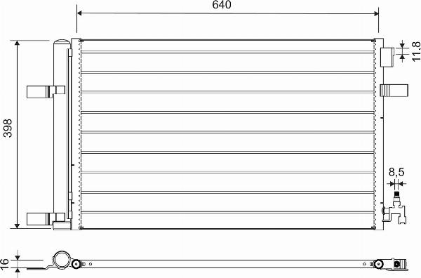 VALEO 812661 - Конденсатор кондиционера abcparts.ee