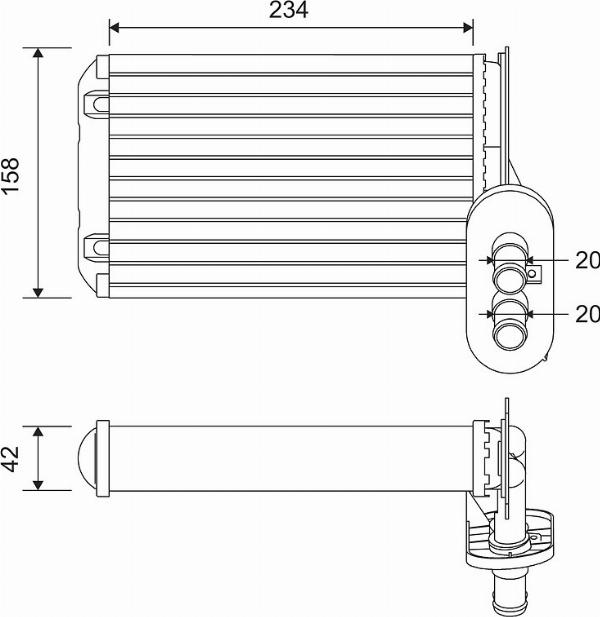 Valeo 812030 - Теплообменник, отопление салона abcparts.ee