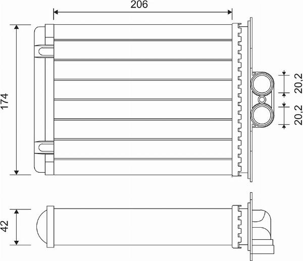 VALEO 812118 - Теплообменник, отопление салона abcparts.ee