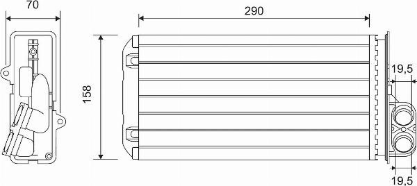VALEO 812212 - Теплообменник, отопление салона abcparts.ee