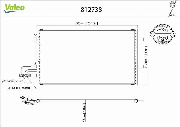 VALEO 812738 - Конденсатор кондиционера abcparts.ee