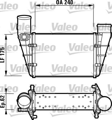 Valeo 817625 - Интеркулер, теплообменник турбины abcparts.ee