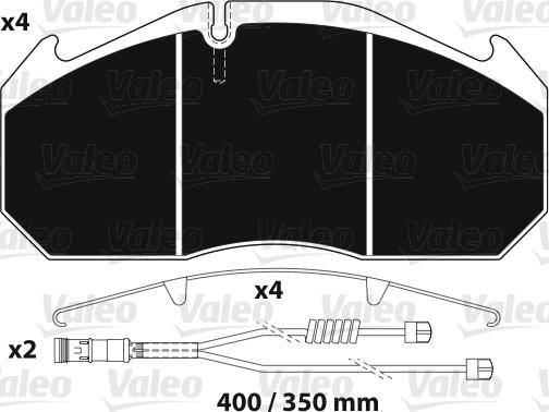 Valeo 882216 - Тормозные колодки, дисковые, комплект abcparts.ee