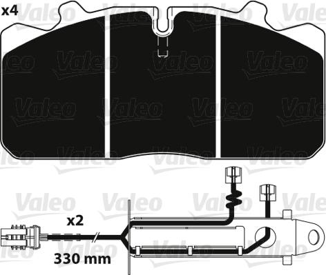 VALEO 882229 - Тормозные колодки, дисковые, комплект abcparts.ee