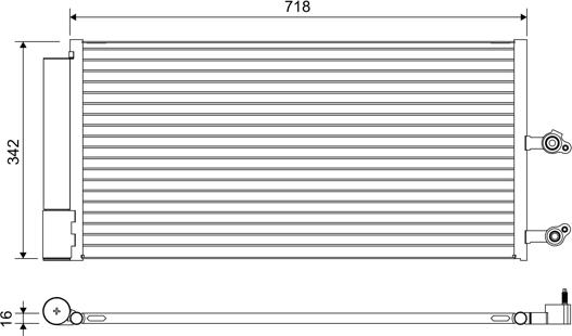 VALEO 822644 - Конденсатор кондиционера abcparts.ee