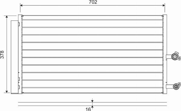 VALEO 822645 - Конденсатор кондиционера abcparts.ee