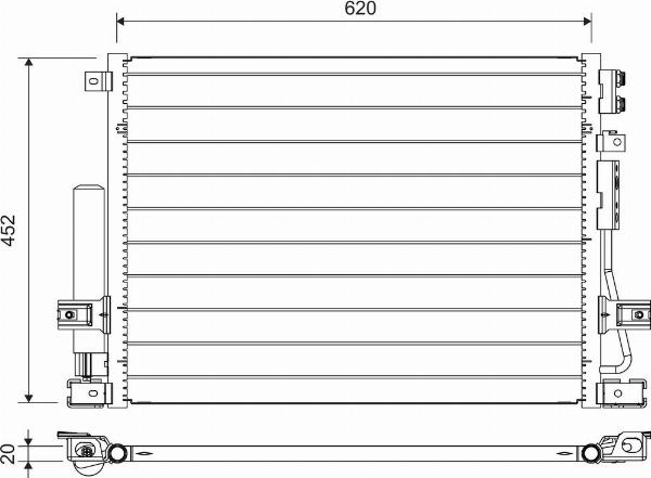 VALEO 822705 - Конденсатор кондиционера abcparts.ee