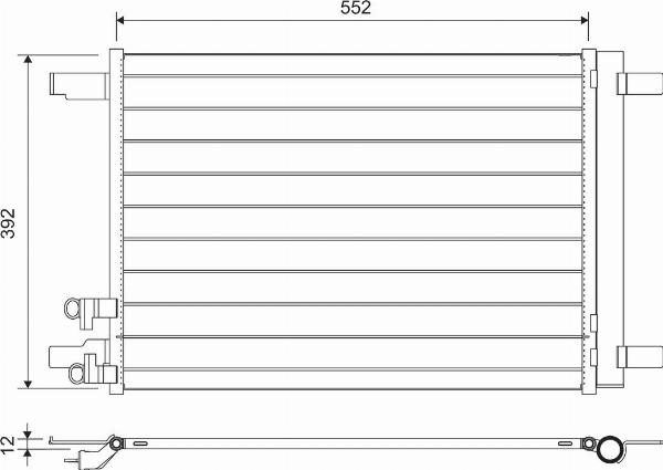 VALEO 822707 - Конденсатор кондиционера abcparts.ee