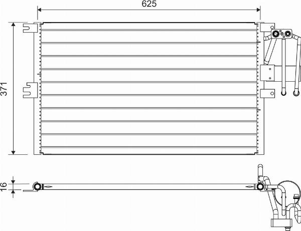 VALEO 822735 - Конденсатор кондиционера abcparts.ee